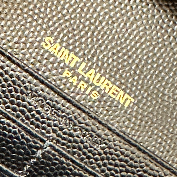 SainLaurent Black caviar wallet on chain - Picture 13 of 13